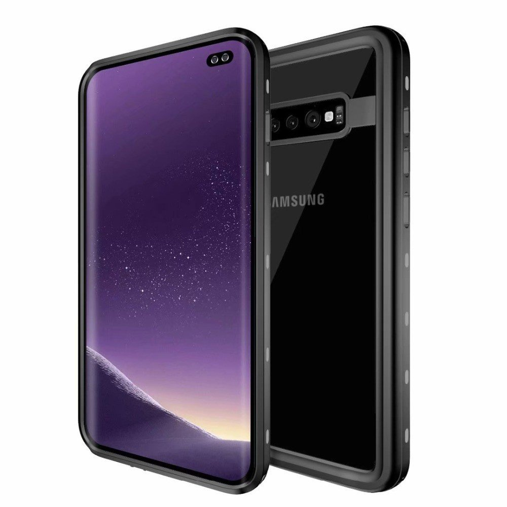 Ip68 Wasserdichte Hülle Für Samsung Galaxy S10+ Plus, Rotpepper, Schwarz