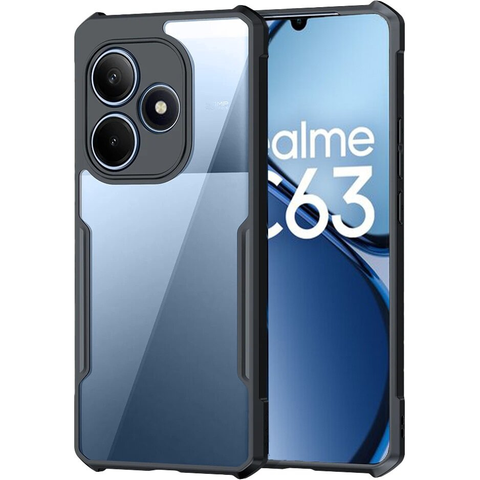 Schutzhülle Für Realme C63, Stoßfest, Hybrid, Schwarz