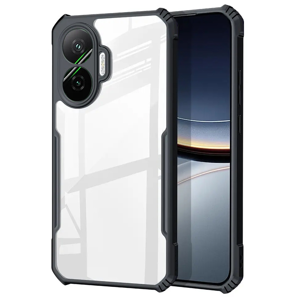 Schutzhülle Für Xiaomi Poco F7, Stoßfest, Hybrid, Schwarz