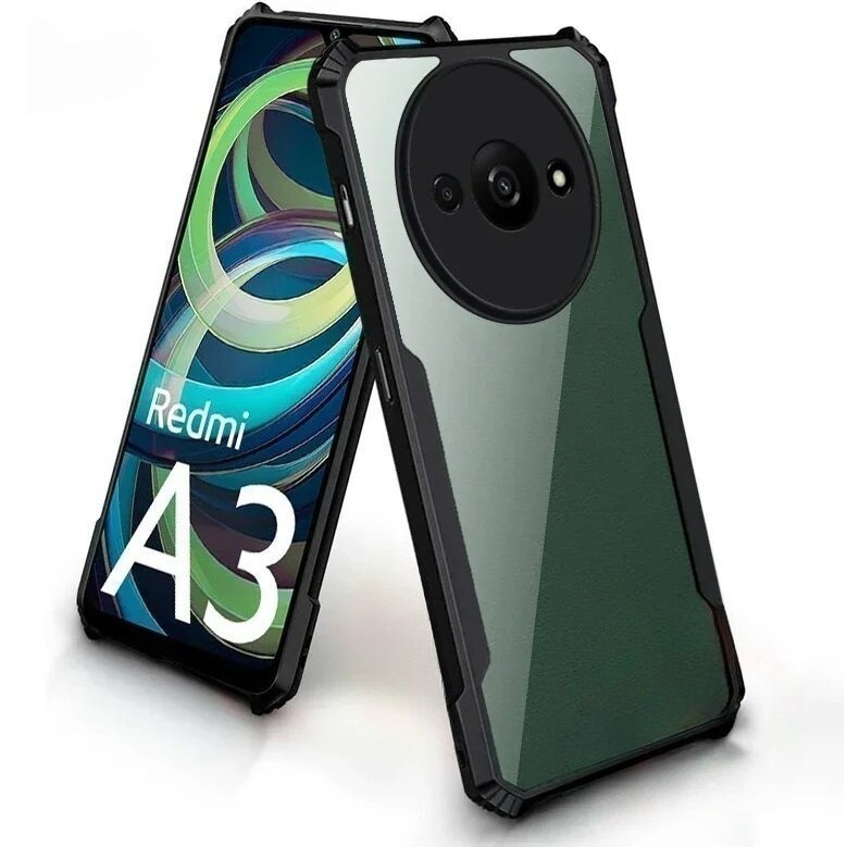 Schutzhülle Für Xiaomi Redmi A3, Stoßfest, Hybrid, Schwarz