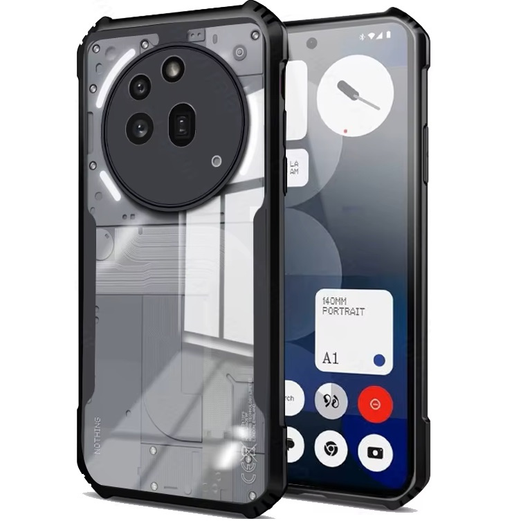 Schutzhülle Für Nothing Phone 3a Pro, Stoßfest, Hybrid, Schwarz