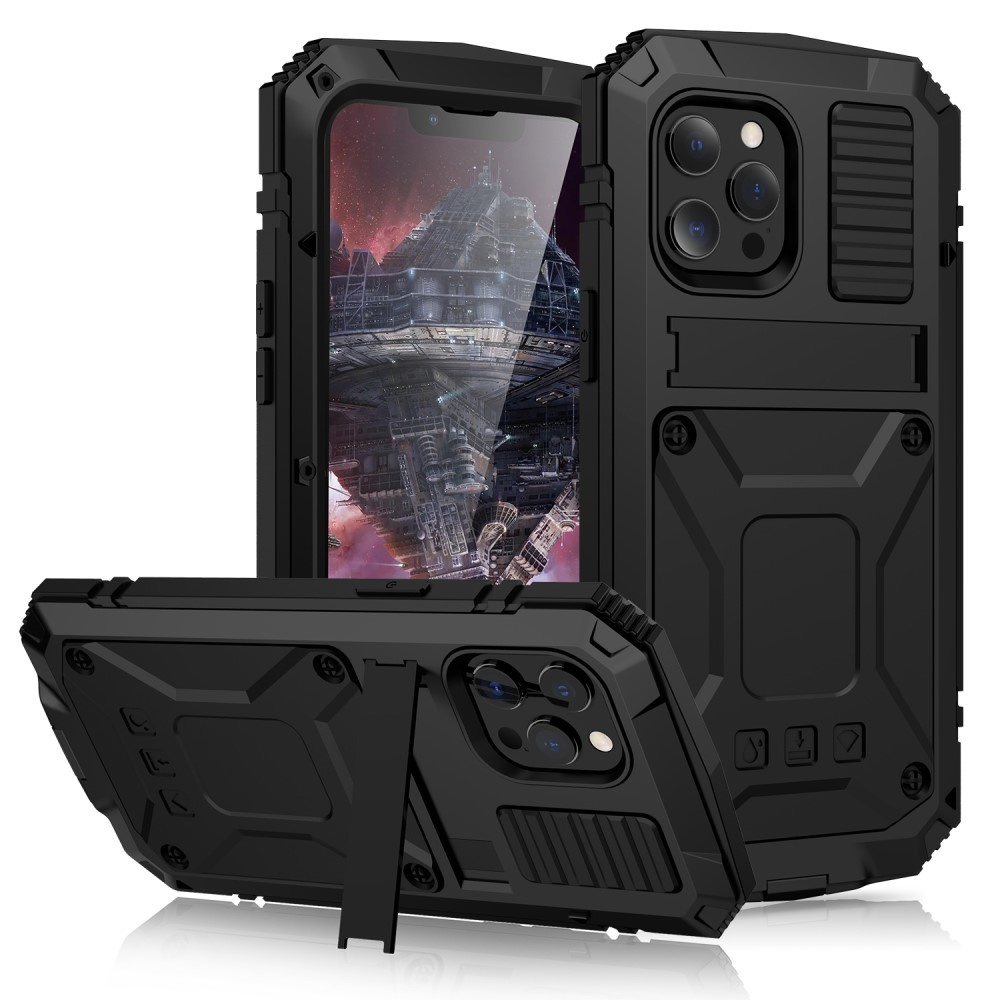 Defender Kickstand-hülle Für Iphone 13 – Schwarz