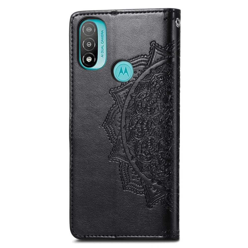 Klapphülle Für Motorola Moto E20/e30/e40, Mandala, Schwarz