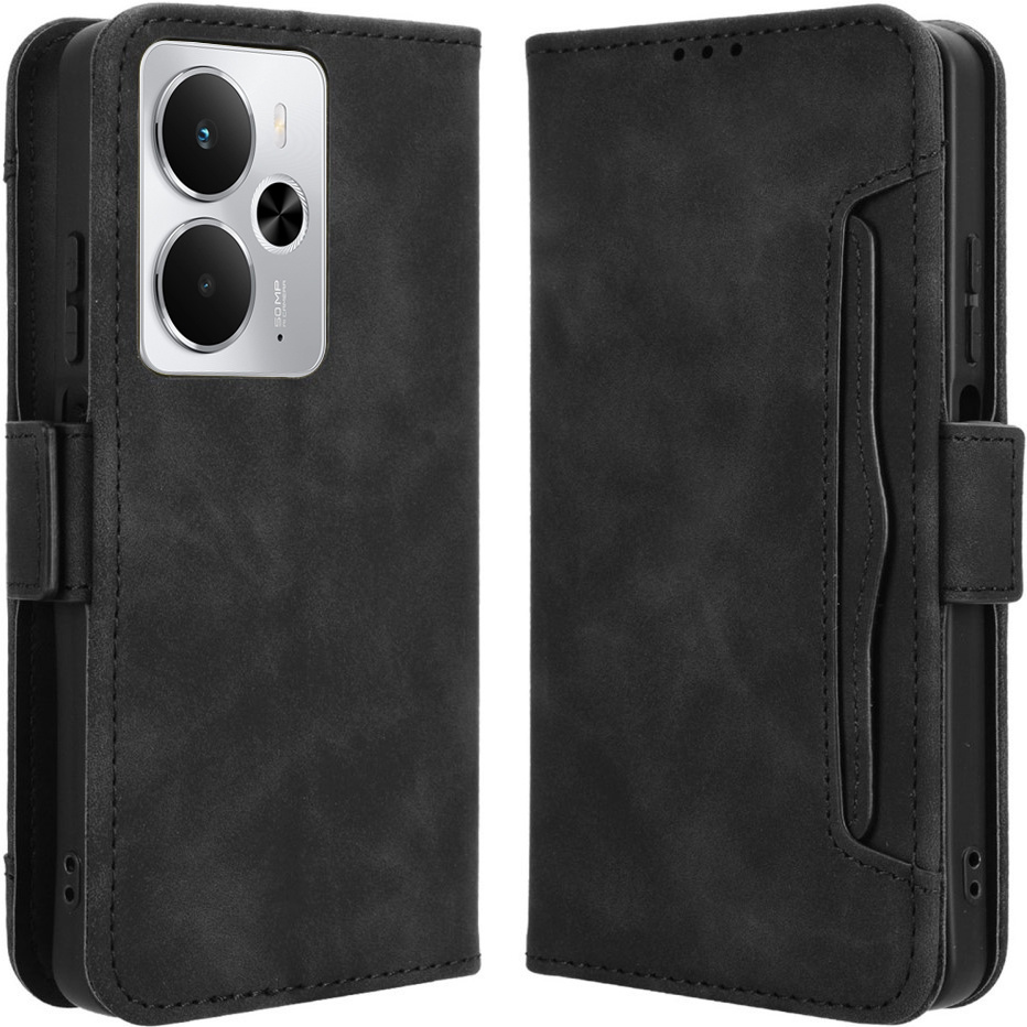 Klapphülle Für Realme 14 5g / Realme 14t 5g, Mit Kartenfach, Schwarz