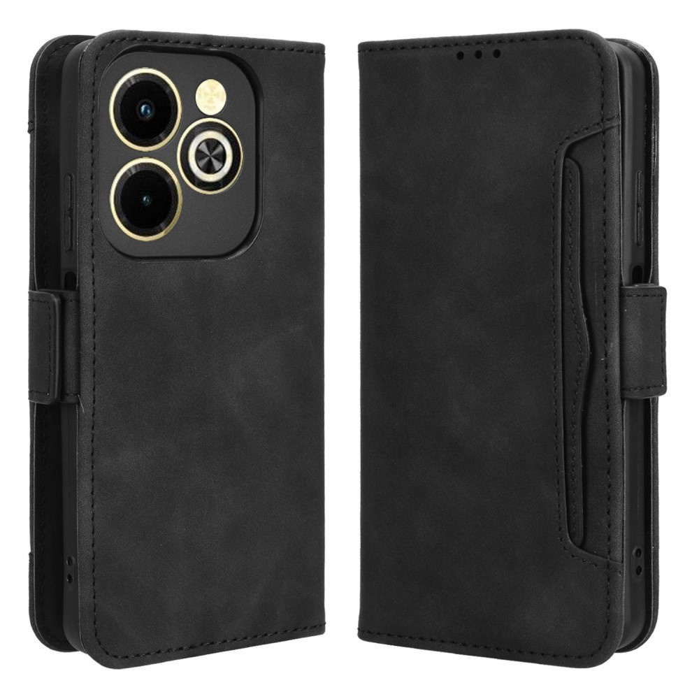 Klapphülle Für Infinix Hot 40i, Mit Kartensteckplatz, Schwarz