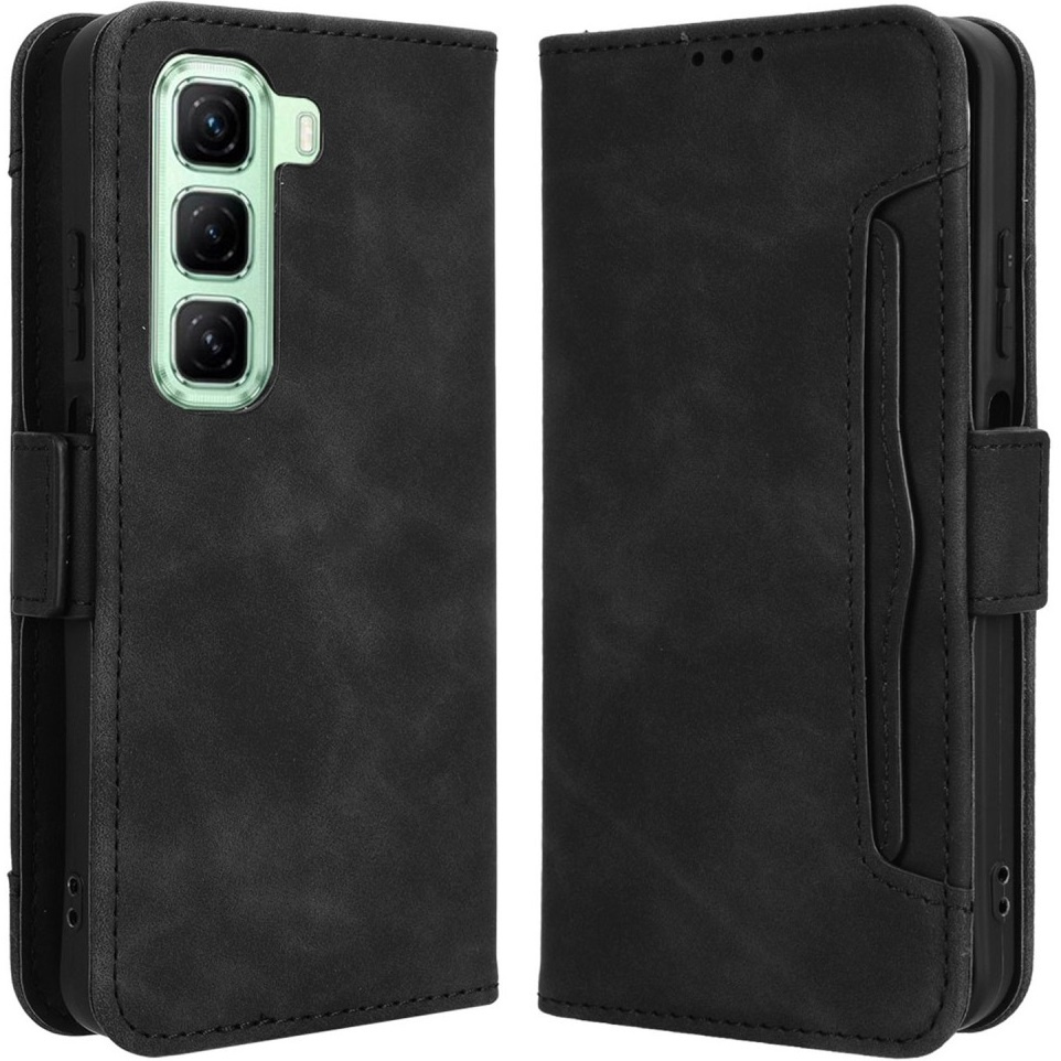 Klapphülle Für Infinix Hot 50 4g, Mit Kartensteckplatz, Schwarz