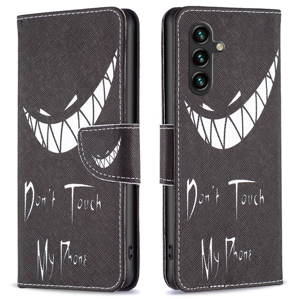Klapphülle Für Samsung Galaxy A05s, Brieftaschen-design, „finger Weg Von Meinem Handy“, Schwarz