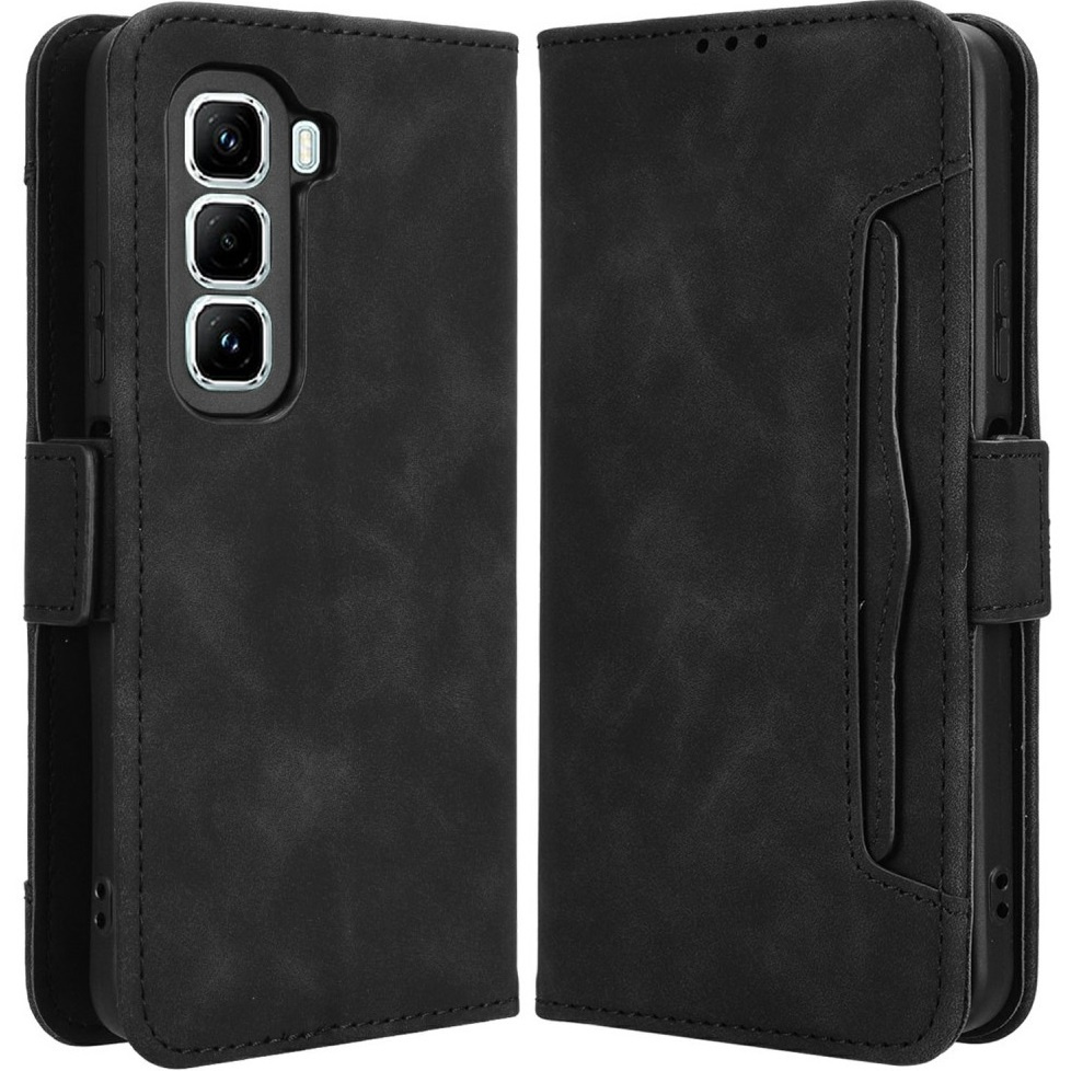 Klapphülle Für Infinix Hot 50 Pro 4g, Mit Kartensteckplatz, Schwarz