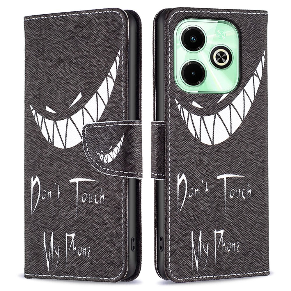Klapphülle Für Infinix Hot 40i, Brieftaschen-design, „finger Weg Von Meinem Handy“, Schwarz