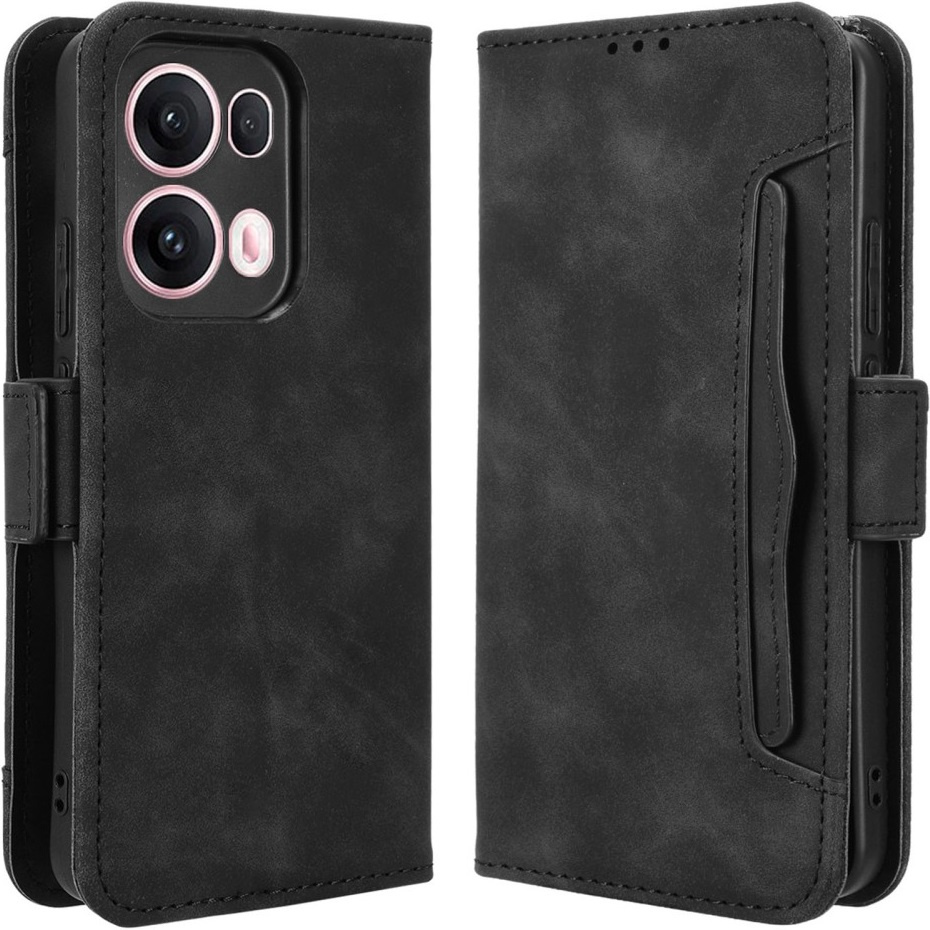Klapphülle Für Oppo Reno 13 Pro, Mit Kartenfach, Schwarz