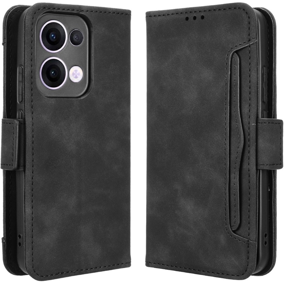 Klapphülle Für Oppo Reno 13, Mit Kartenfach, Schwarz