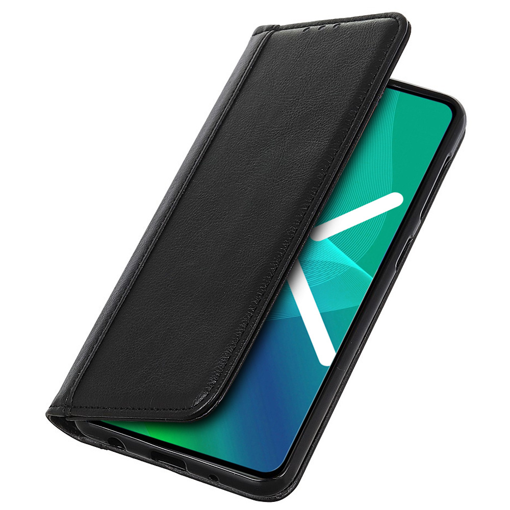 Samsung Galaxy A33 5g Klapphülle, Spaltleder, Schwarz