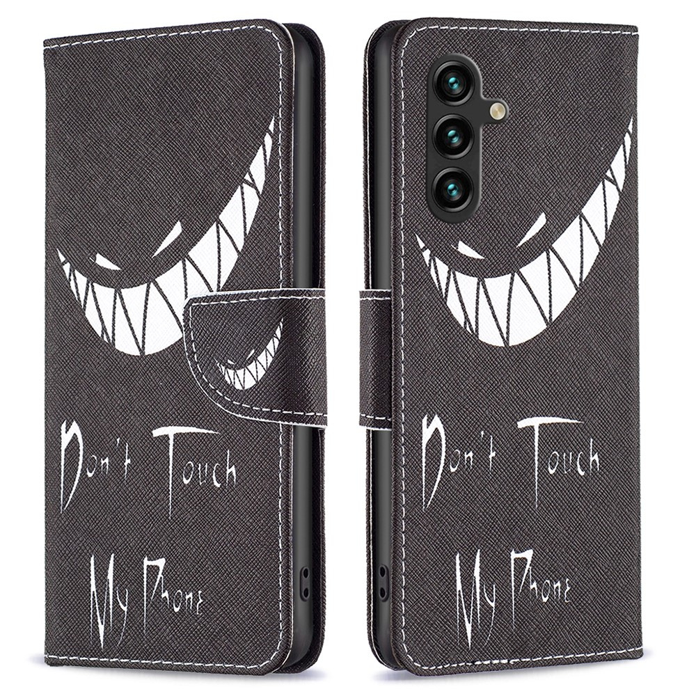 Klapphülle Für Samsung Galaxy A55 5g, Brieftaschen-design, „finger Weg Von Meinem Handy“, Schwarz