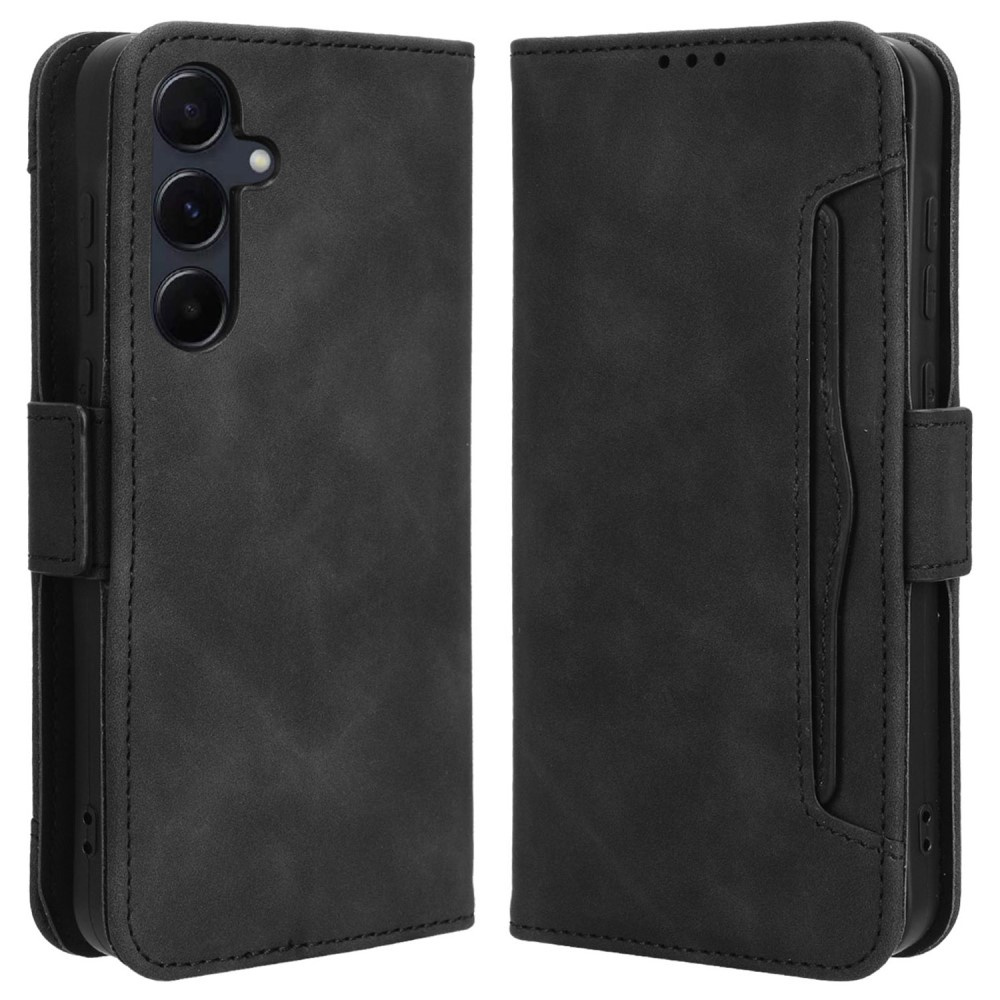 Klapphülle Für Samsung Galaxy A35 5g, Mit Kartenfach, Schwarz