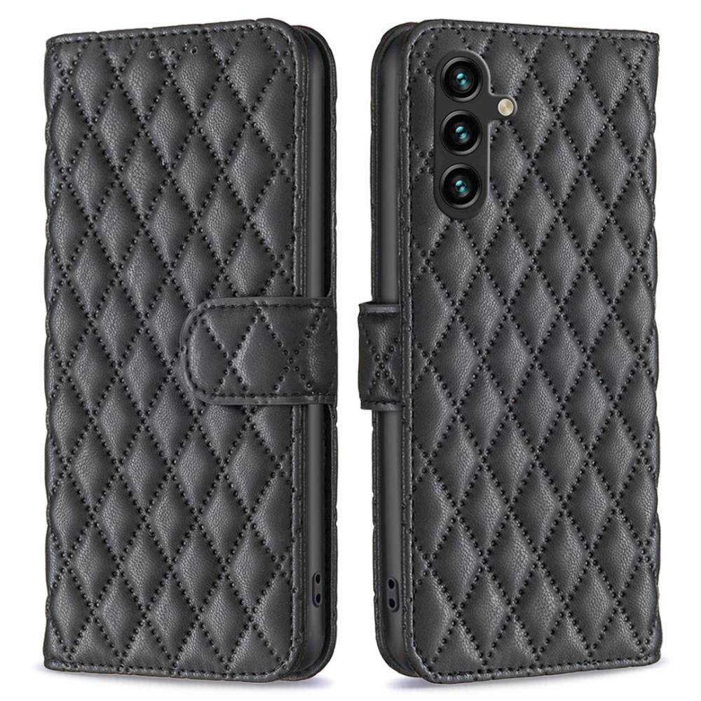 Klapphülle Für Samsung Galaxy A56 5g, Brieftaschenmodell, Farbe: Binfen, Schwarz