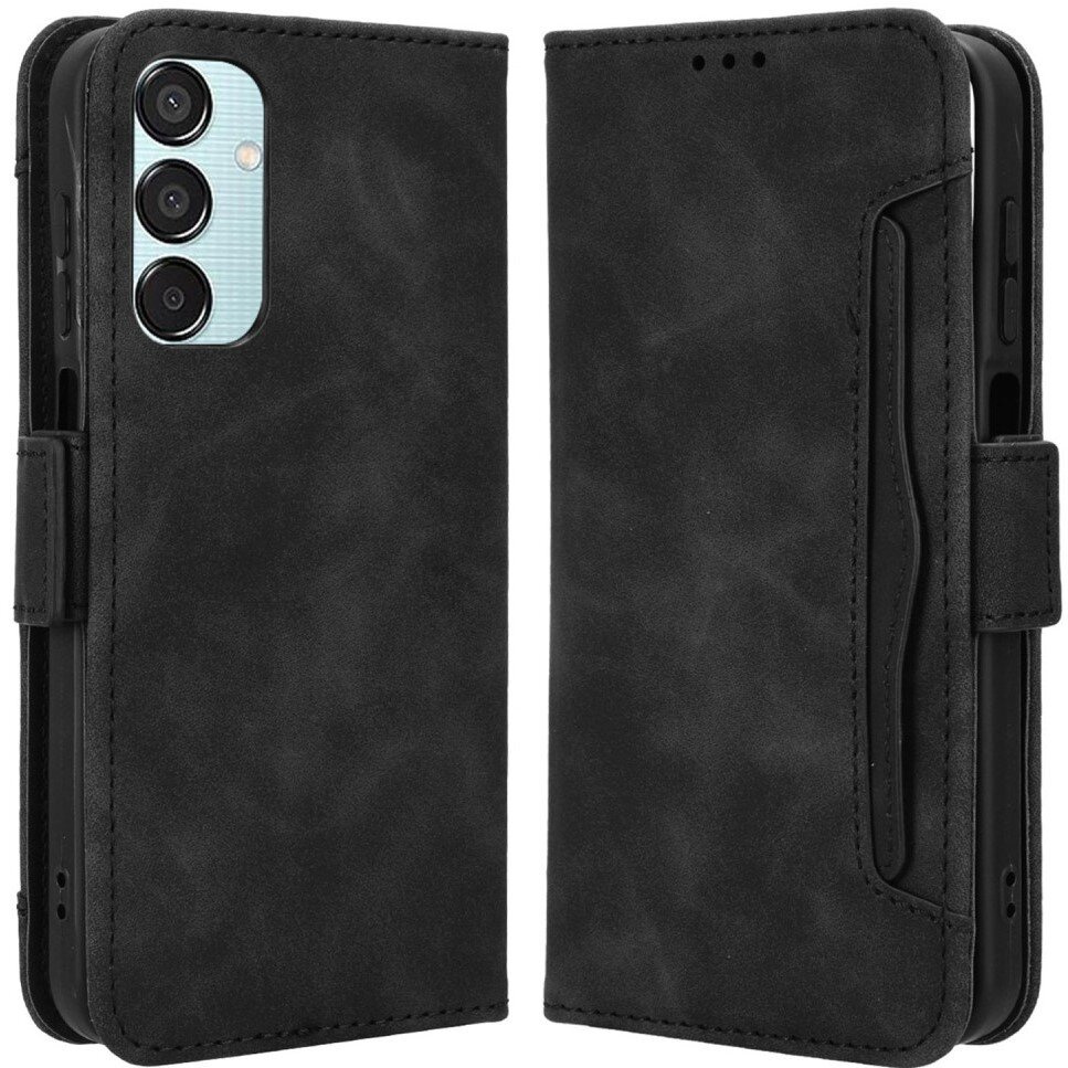 Klapphülle Für Samsung Galaxy M15 5g, Mit Kartenfach, Schwarz