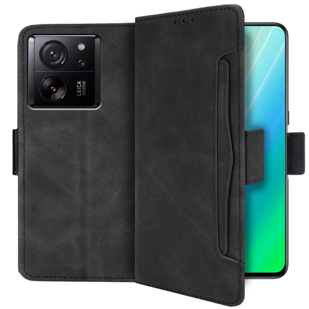Klapphülle Für Xiaomi 13t / 13t Pro, Mit Kartenfach, Schwarz