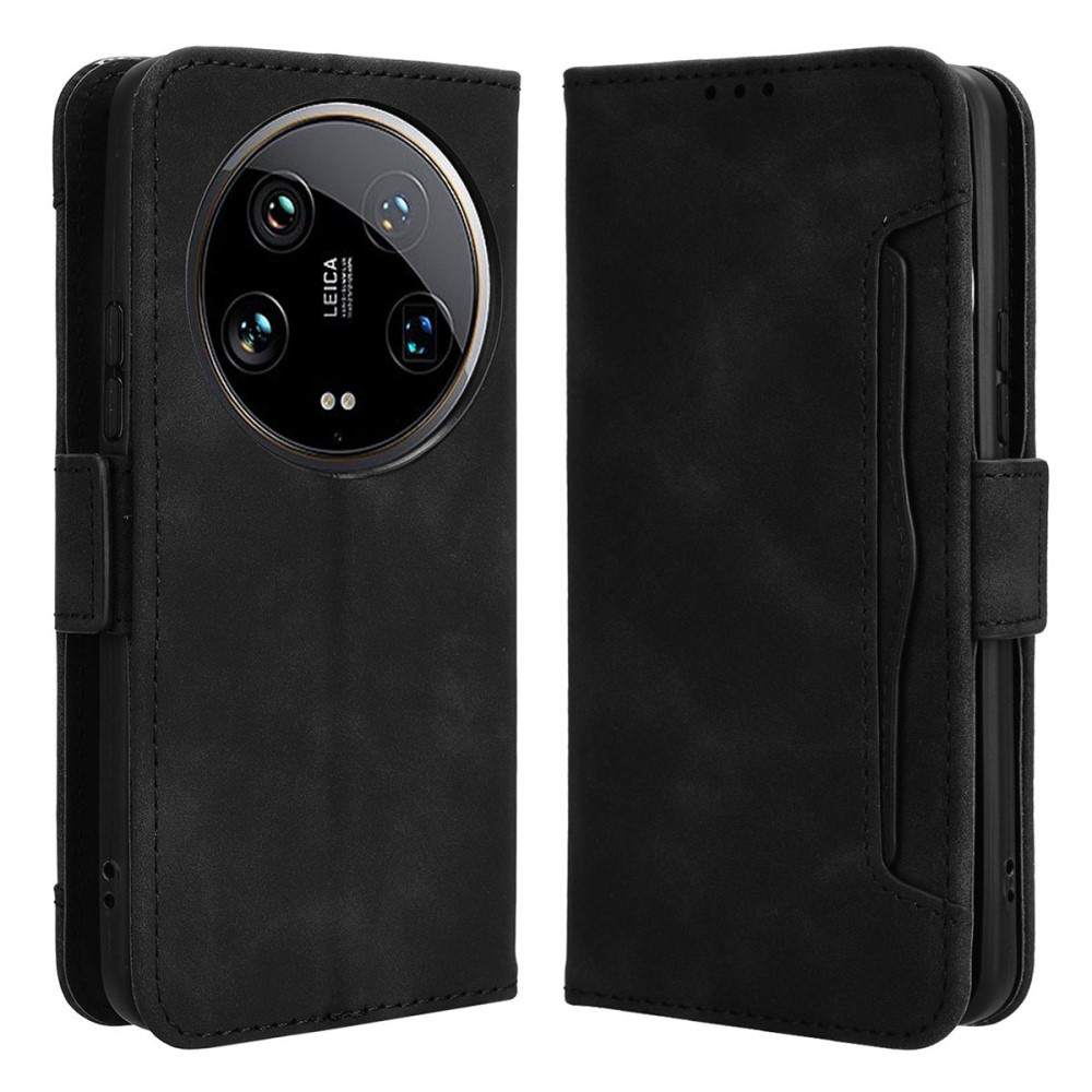 Klapphülle Für Xiaomi 14 Ultra, Mit Kartenfach, Schwarz