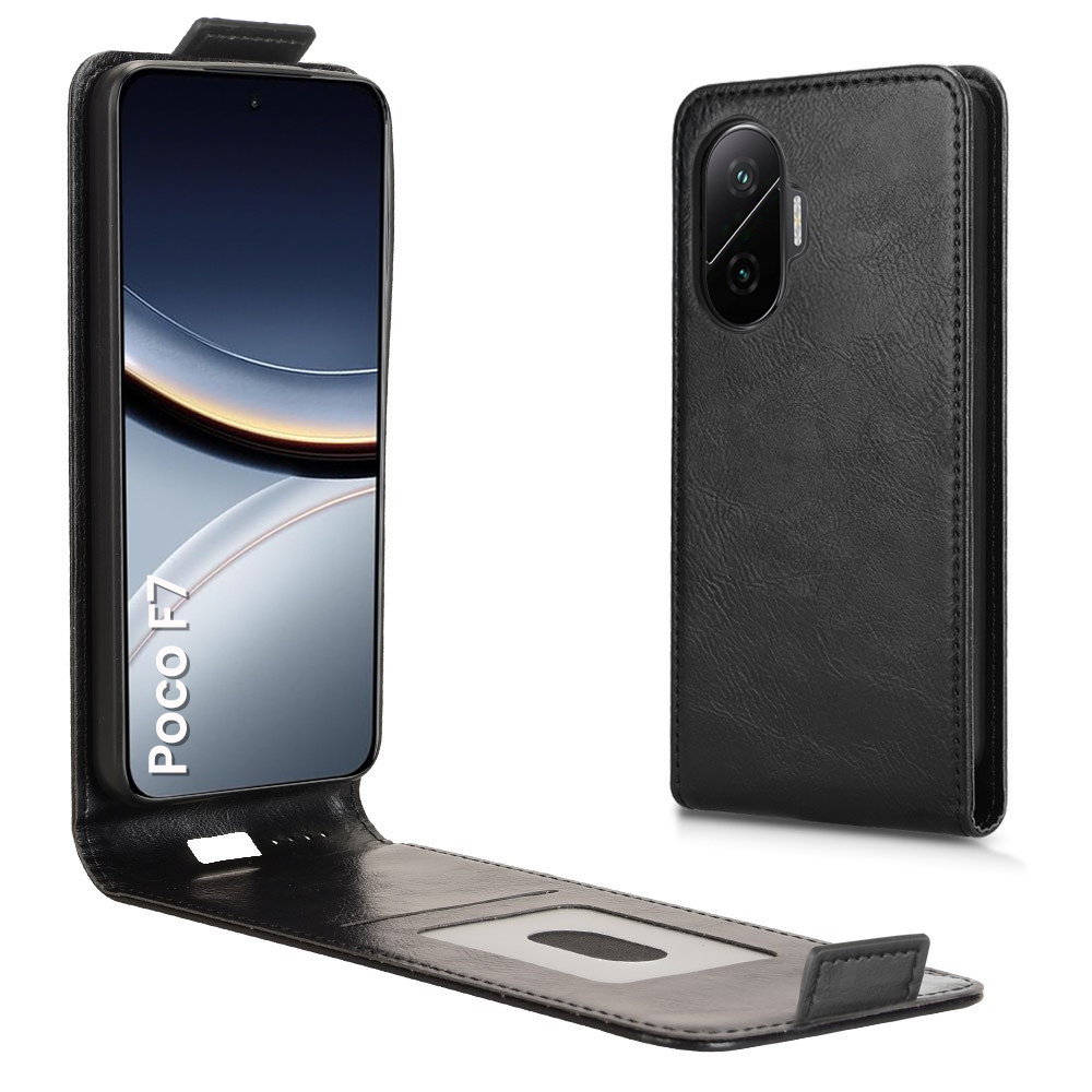Klapphülle Für Xiaomi Poco F7, Flip, Schwarz