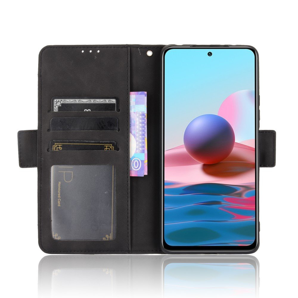 Klapphülle Für Xiaomi Redmi Note 10 Pro, Mit Kartenfach, Schwarz