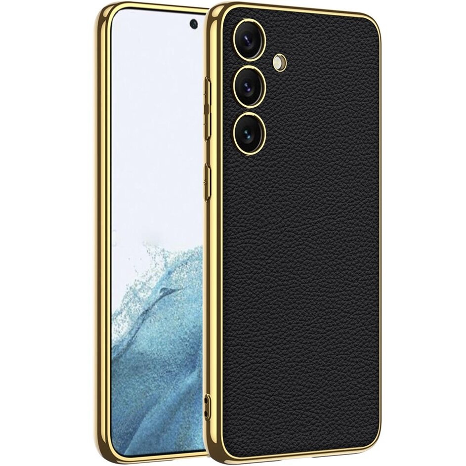 Samsung Galaxy S24 Hülle, Gkk Leder, Schwarz