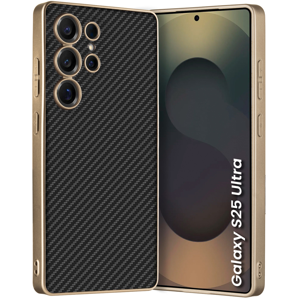 Schutzhülle Für Samsung Galaxy S25 Ultra, Gkk Leder, Carbonschwarz