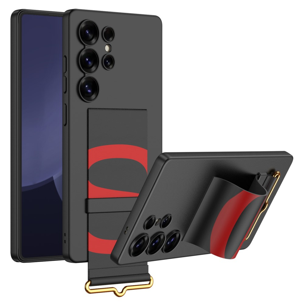 Schutzhülle Für Samsung Galaxy S25 Ultra, Gkk Strap Case, Schwarz