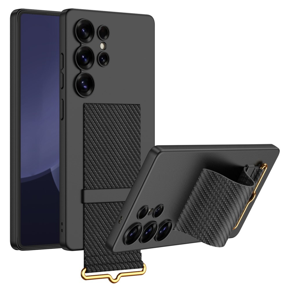 Schutzhülle Für Samsung Galaxy S25 Ultra, Gkk Strap Case, Carbon Black