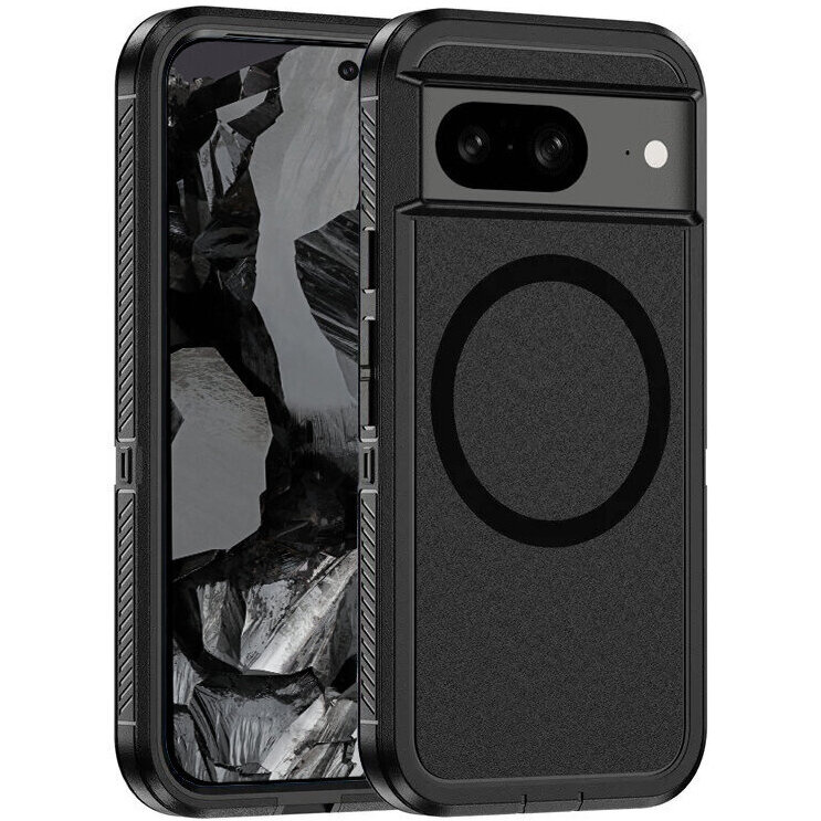 Schutzhülle Mit Rahmen Für Google Pixel 8a, Mit Magsafe-funktion, Schwarz