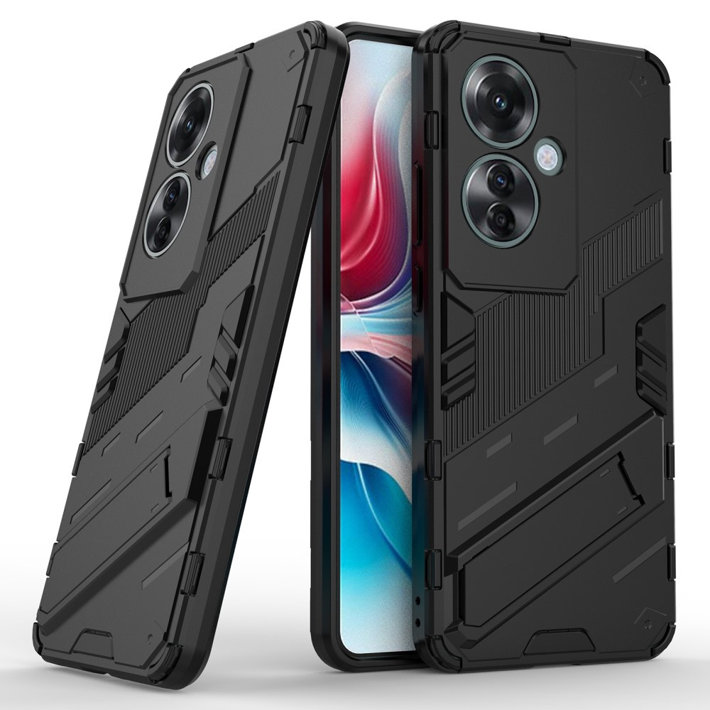Schutzhülle Für Oppo Reno 11f 5g, Mit Militär-aufstellfunktion, Schwarz