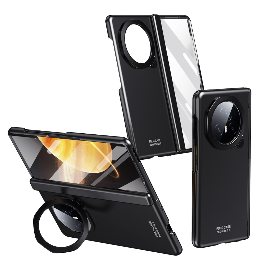 Schutzhülle Für Honor Magic V3 5g, Mit Glas Und Ständer, Schwarz