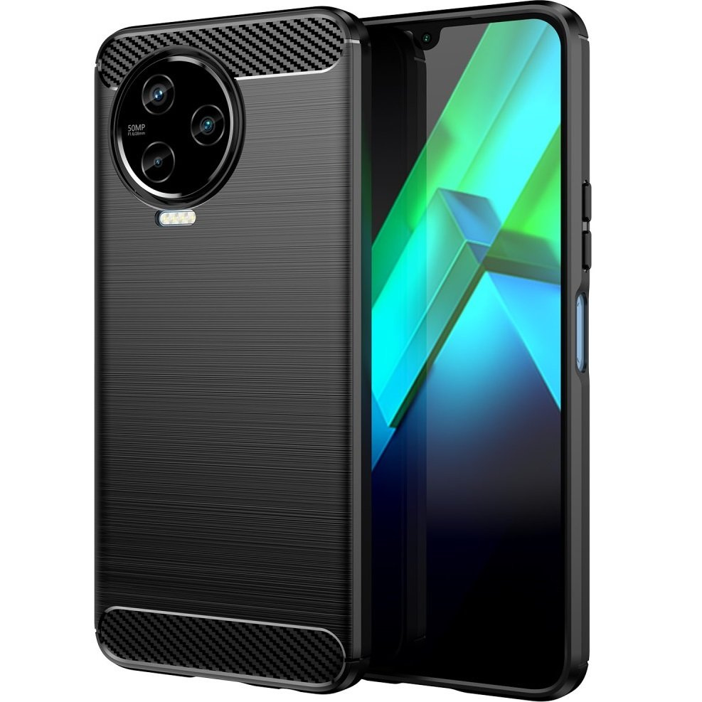 Schutzhülle Für Infinix Note 12 2023, Carbon, Schwarz