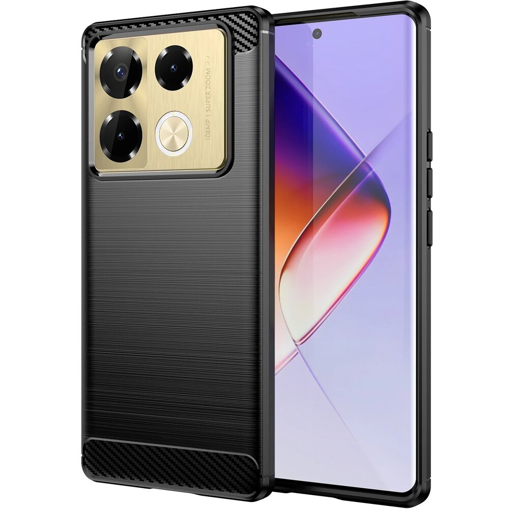 Schutzhülle Für Infinix Note 40 Pro, Carbon, Schwarz