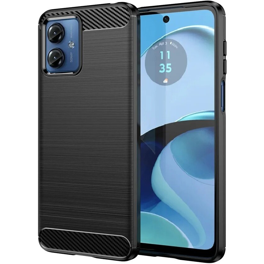 Schutzhülle Für Motorola Moto E14, Carbon, Schwarz