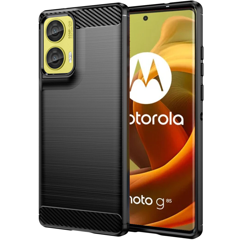 Schutzhülle Für Motorola Moto G85, Carbon, Schwarz