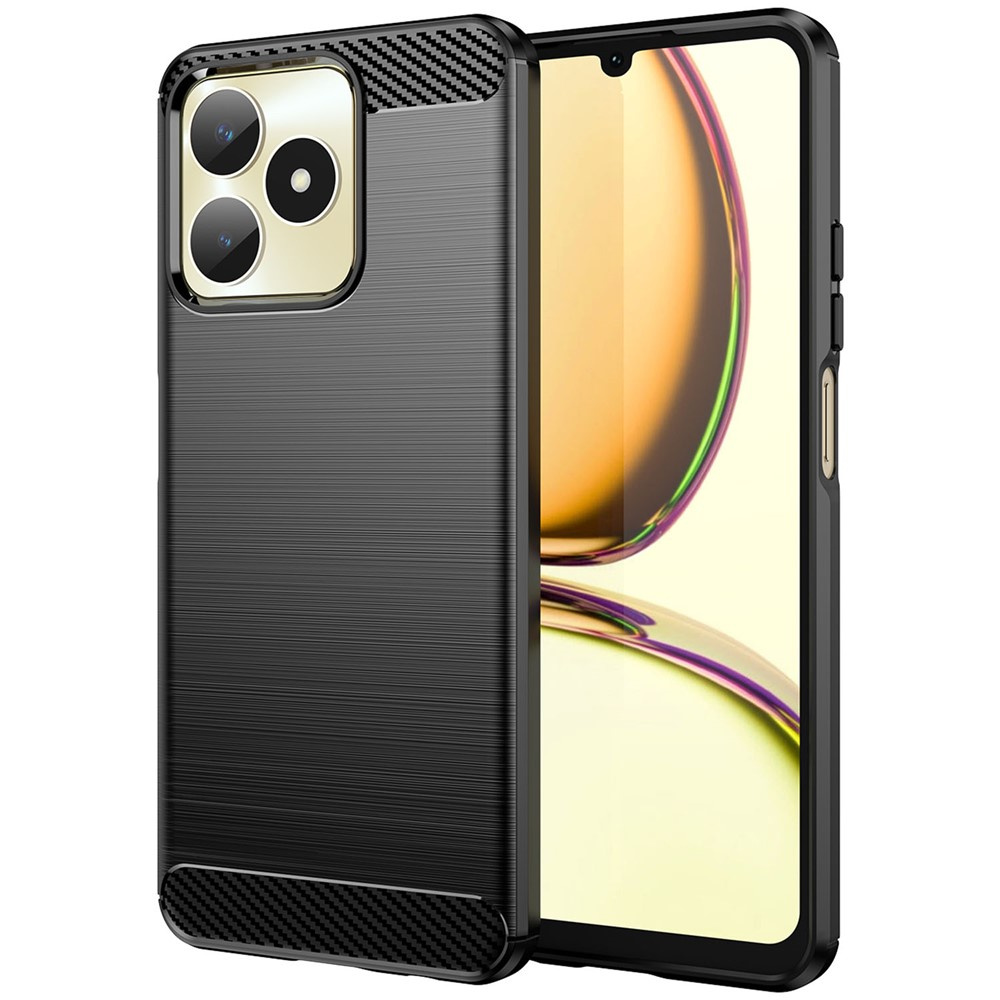 Hülle Für Realme C51, Karbon, Schwarz