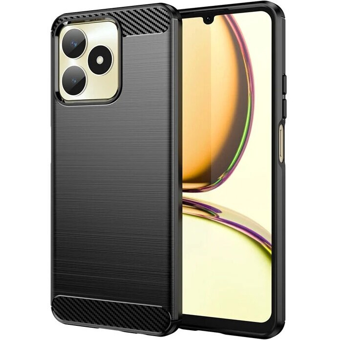 Realme Note 50 Hülle, Carbon, Schwarz