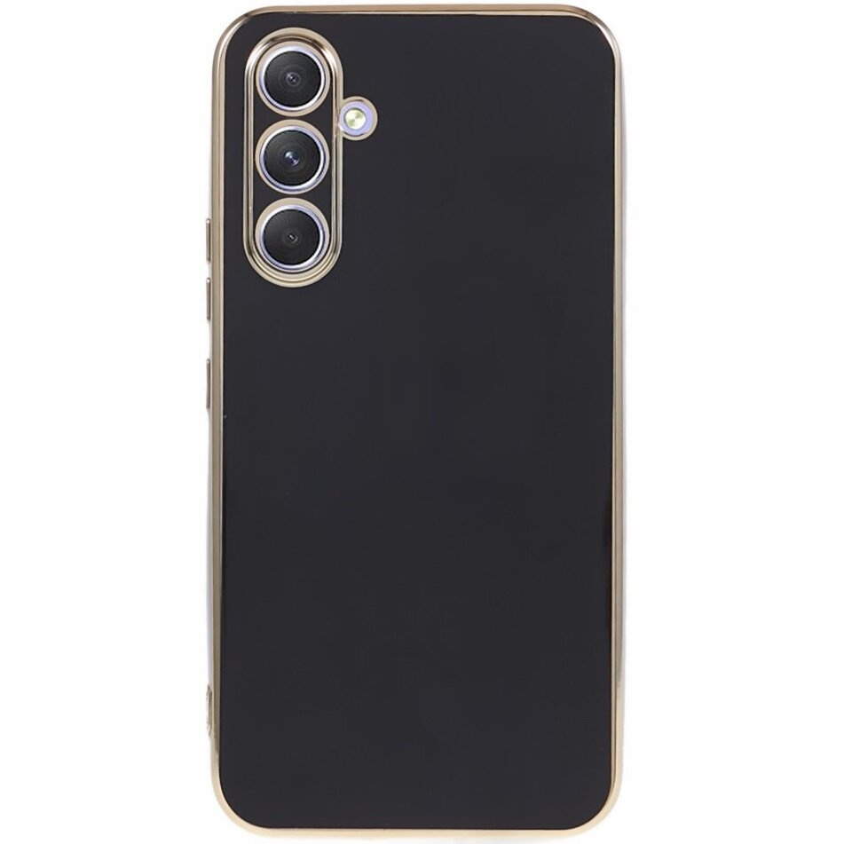 Schutzhülle Für Samsung Galaxy A15, Glamour Camshield, Schwarz + 9h-glas