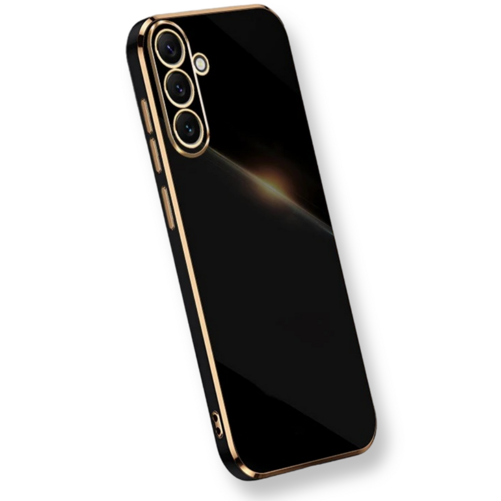 Schutzhülle Für Samsung Galaxy A25 5g, Glamour Camshield, Schwarz + 9h-glas