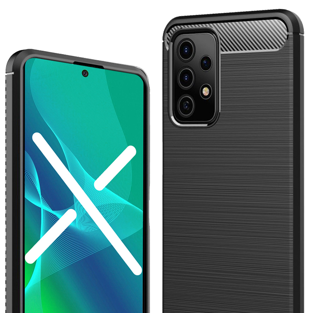 Schutzhülle Für Samsung Galaxy A53 5g, Karbon, Schwarz