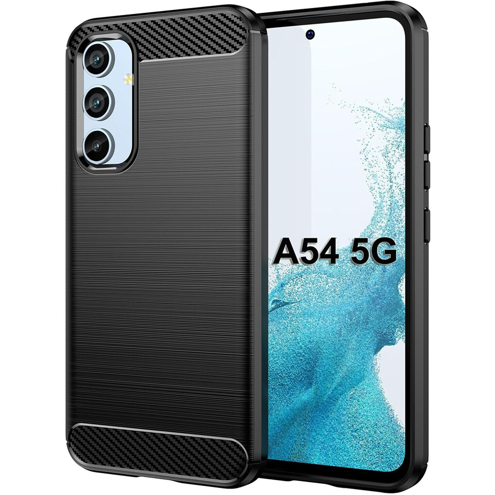 Schutzhülle Für Samsung Galaxy A54 5g, Carbon, Schwarz