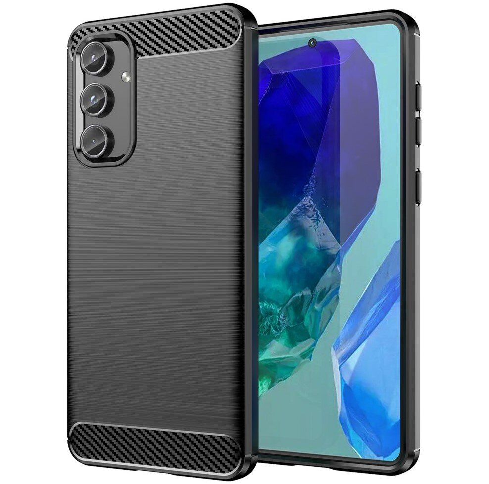 Schutzhülle Für Samsung Galaxy M55 5g, Carbon, Schwarz