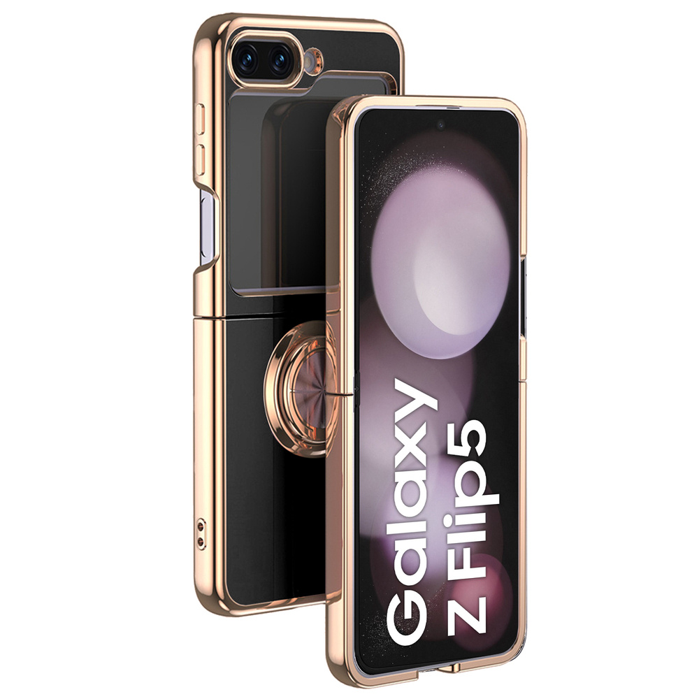 Schutzhülle Für Samsung Galaxy Z Flip 5 5g, Electro Ring, Schwarz