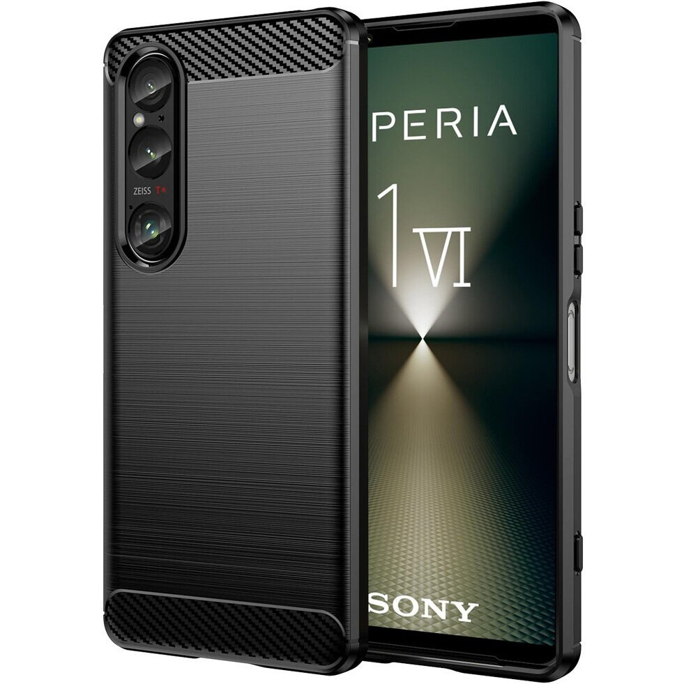 Schutzhülle Für Sony Xperia 1 Vi, Carbon, Schwarz
