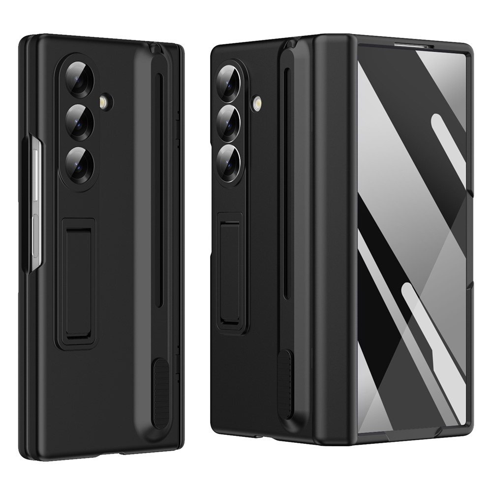Schutzhülle Für Samsung Galaxy Z Fold7 5g, Mit Ständer, Schutzglas Und Stift – Schwarz
