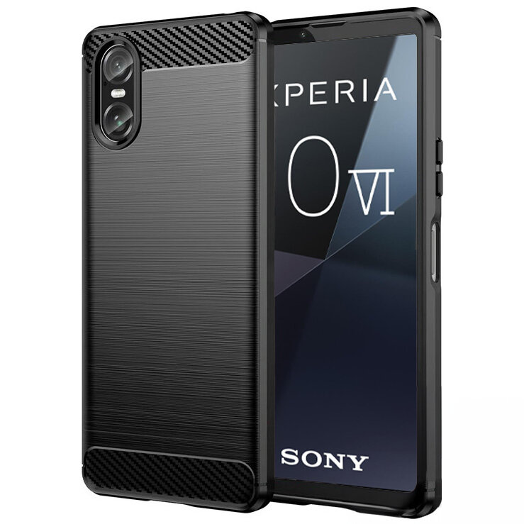 Schutzhülle Für Sony Xperia 10 Vi, Carbon, Schwarz