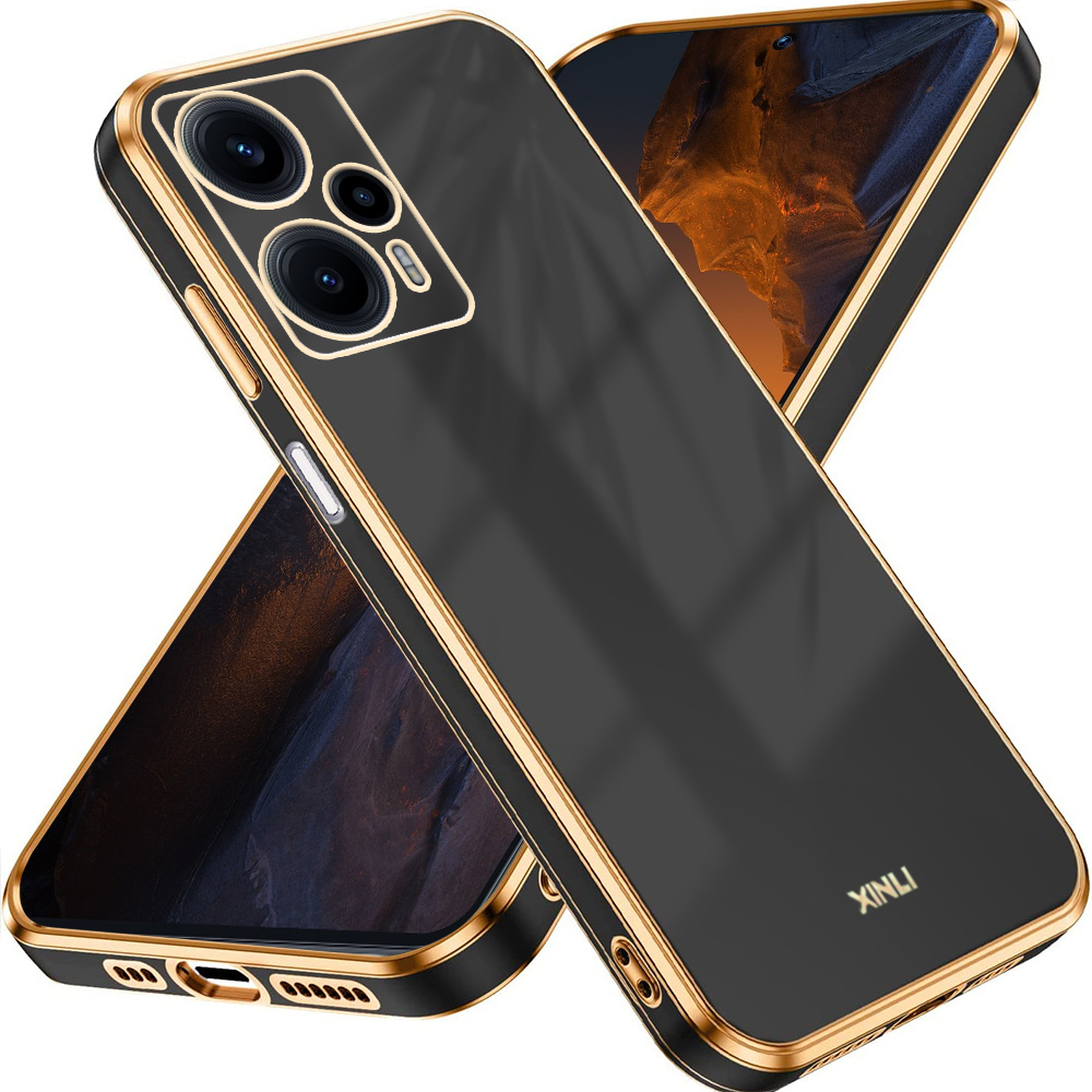 Schutzhülle Für Xiaomi Poco F5, Glamour Camshield, Schwarz