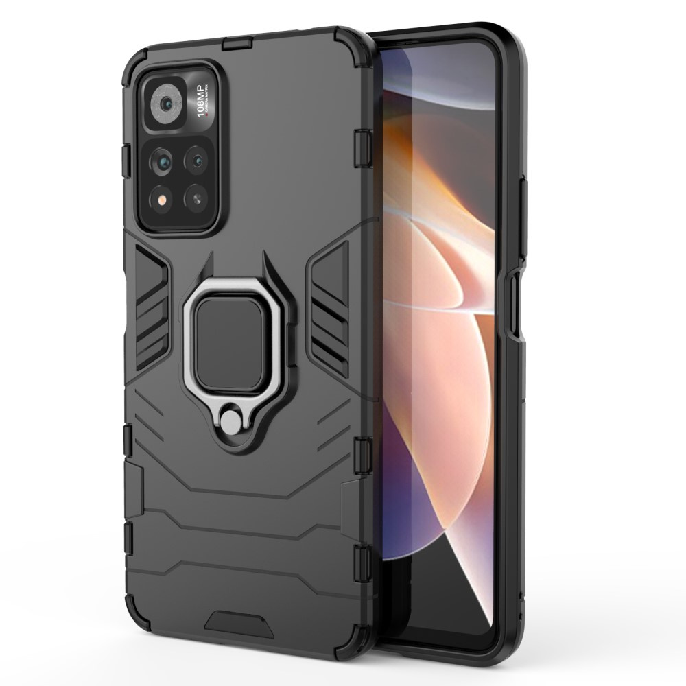Schutzhülle Für Xiaomi Poco M4 Pro 5g / Redmi Note 11s 5g, Mit Aufstellring, Schwarz