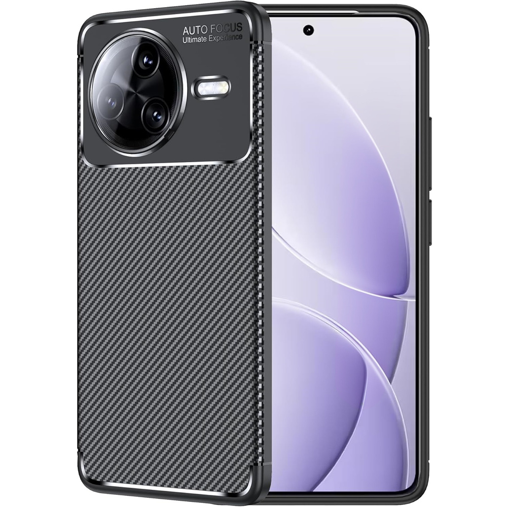 Schutzhülle Für Xiaomi Poco F7 Pro, Carbon, Schwarz