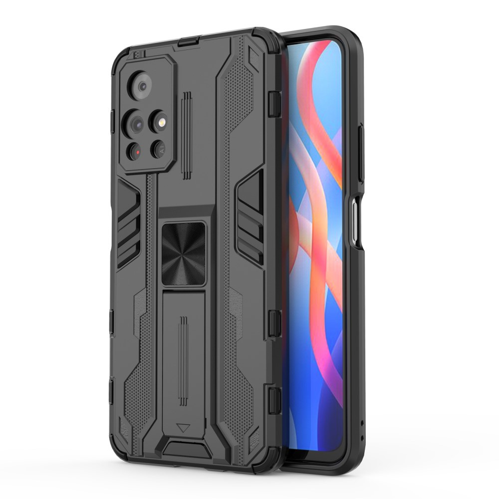 Schutzhülle Für Xiaomi Poco M4 Pro 5g / Redmi Note 11s 5g, Mit Militär-aufstellfunktion, Schwarz